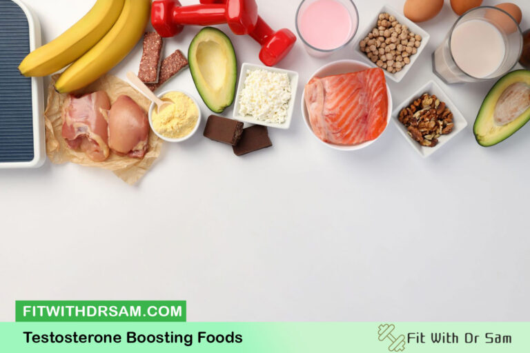 Testosterone-friendly foods: eggs, salmon, oysters, leafy greens, avocado, nuts and olive oil