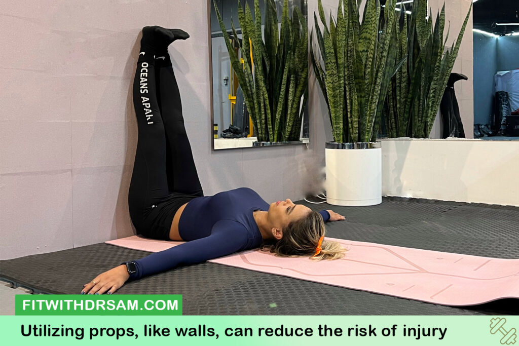 Wall yoga poses for beginners Fit With Dr Sam